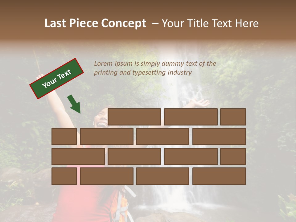 Woman Usa Backpacking PowerPoint Template