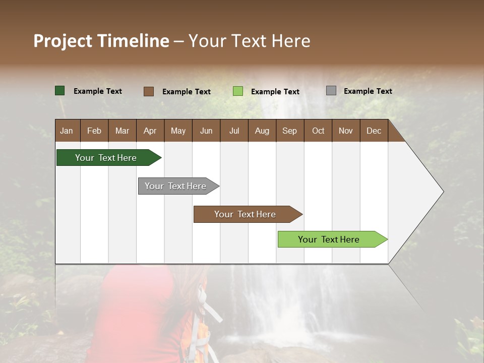 Woman Usa Backpacking PowerPoint Template