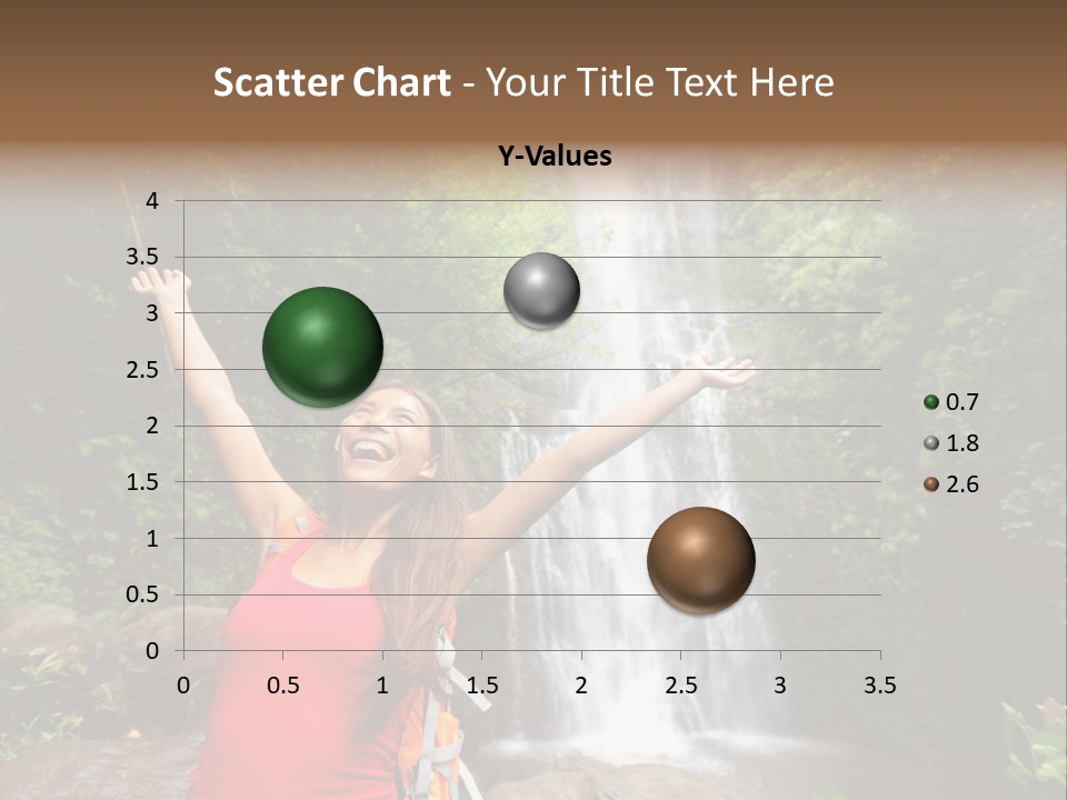 Woman Usa Backpacking PowerPoint Template