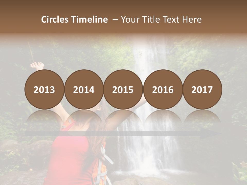 Woman Usa Backpacking PowerPoint Template