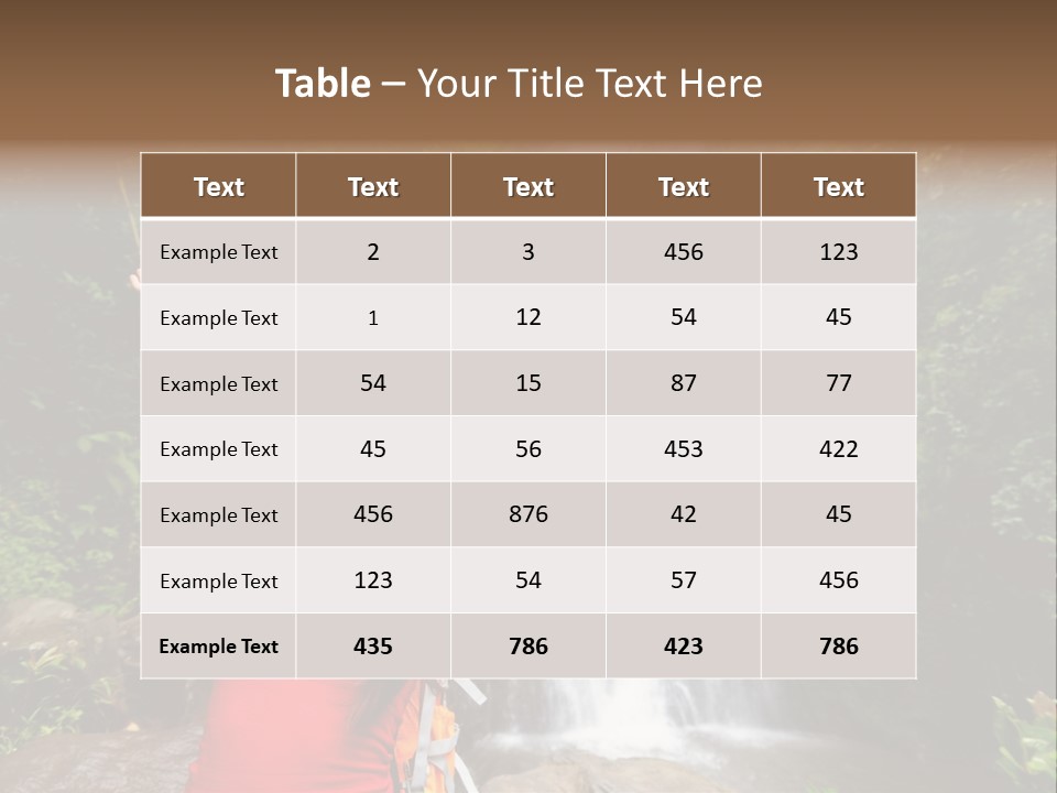 Woman Usa Backpacking PowerPoint Template