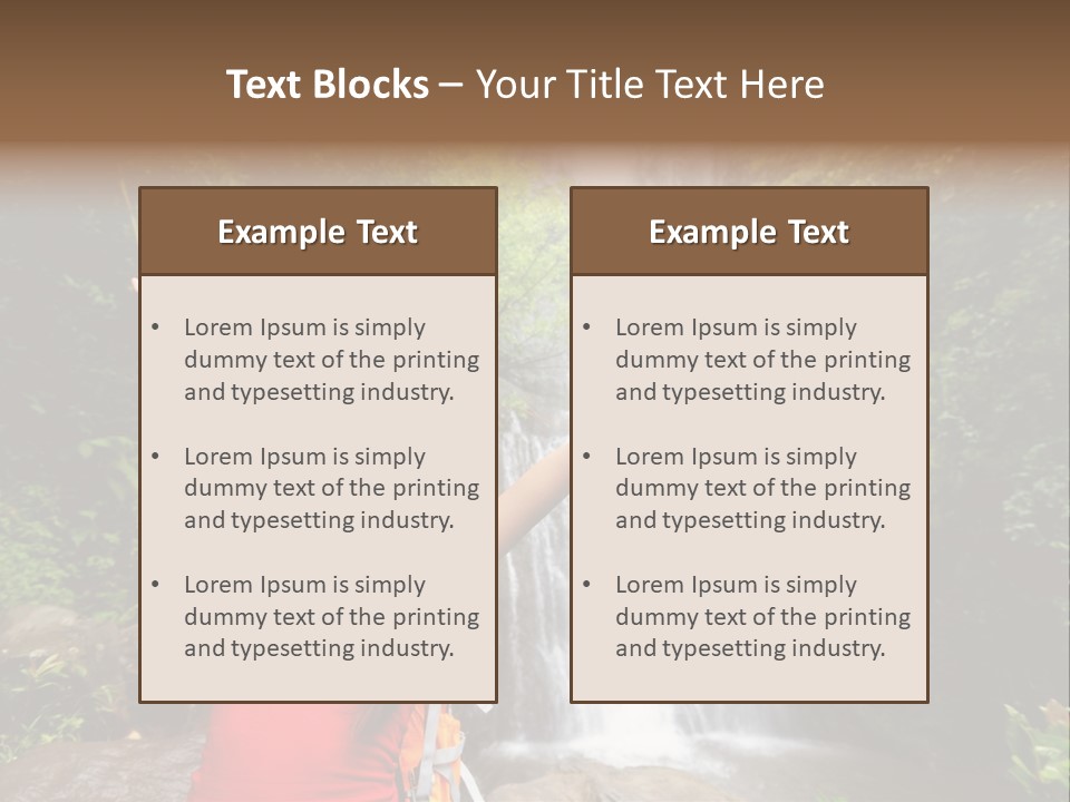 Woman Usa Backpacking PowerPoint Template