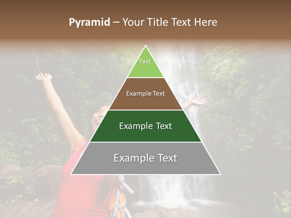 Woman Usa Backpacking PowerPoint Template