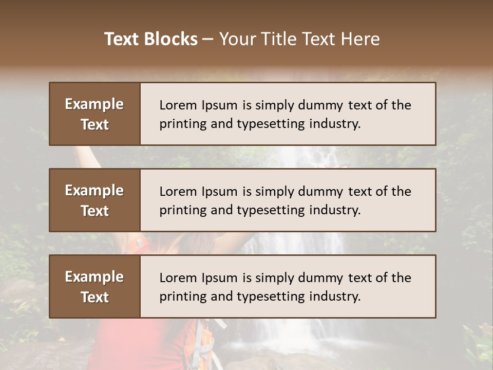 Woman Usa Backpacking PowerPoint Template