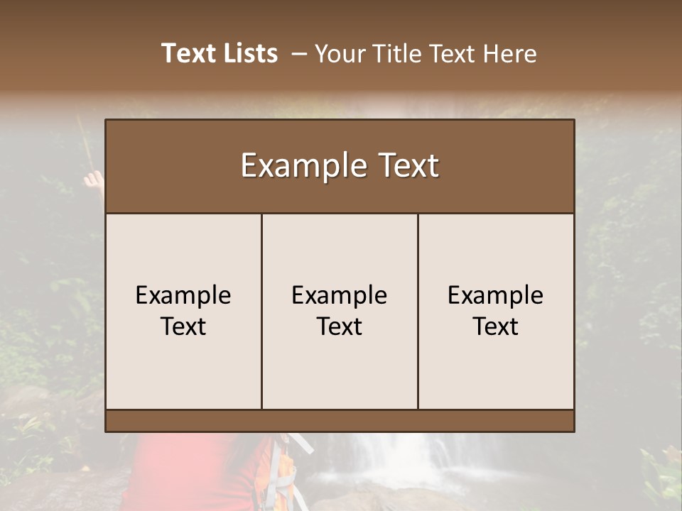 Woman Usa Backpacking PowerPoint Template