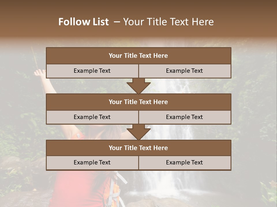 Woman Usa Backpacking PowerPoint Template