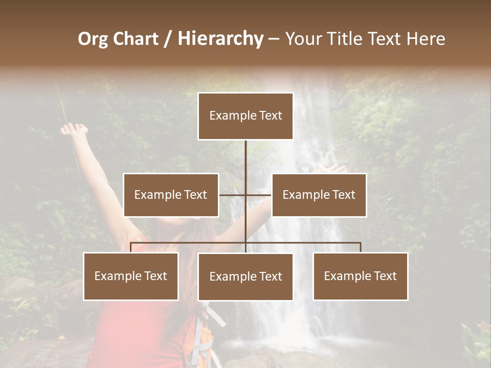 Woman Usa Backpacking PowerPoint Template