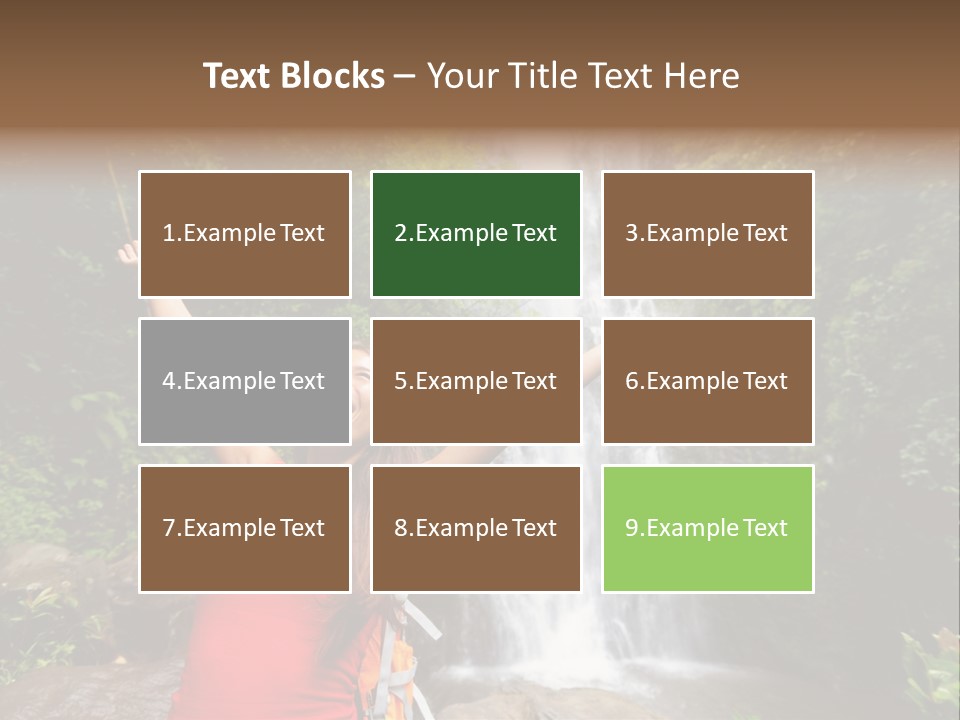 Woman Usa Backpacking PowerPoint Template