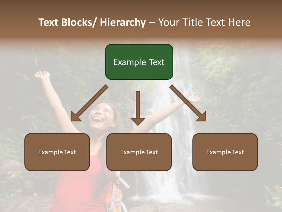 Woman Usa Backpacking PowerPoint Template