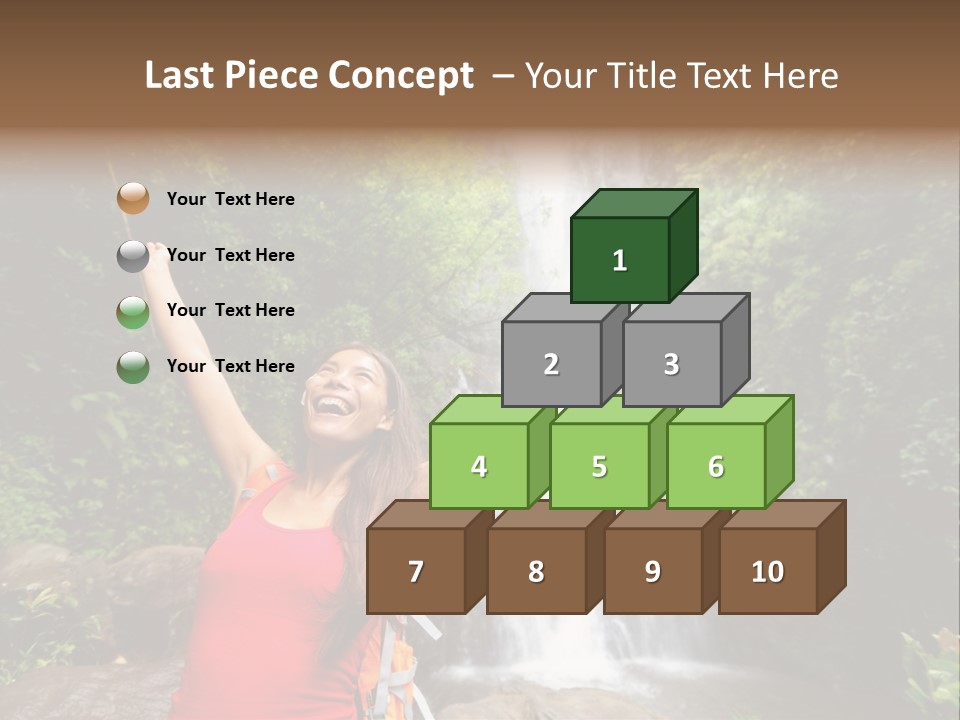 Woman Usa Backpacking PowerPoint Template