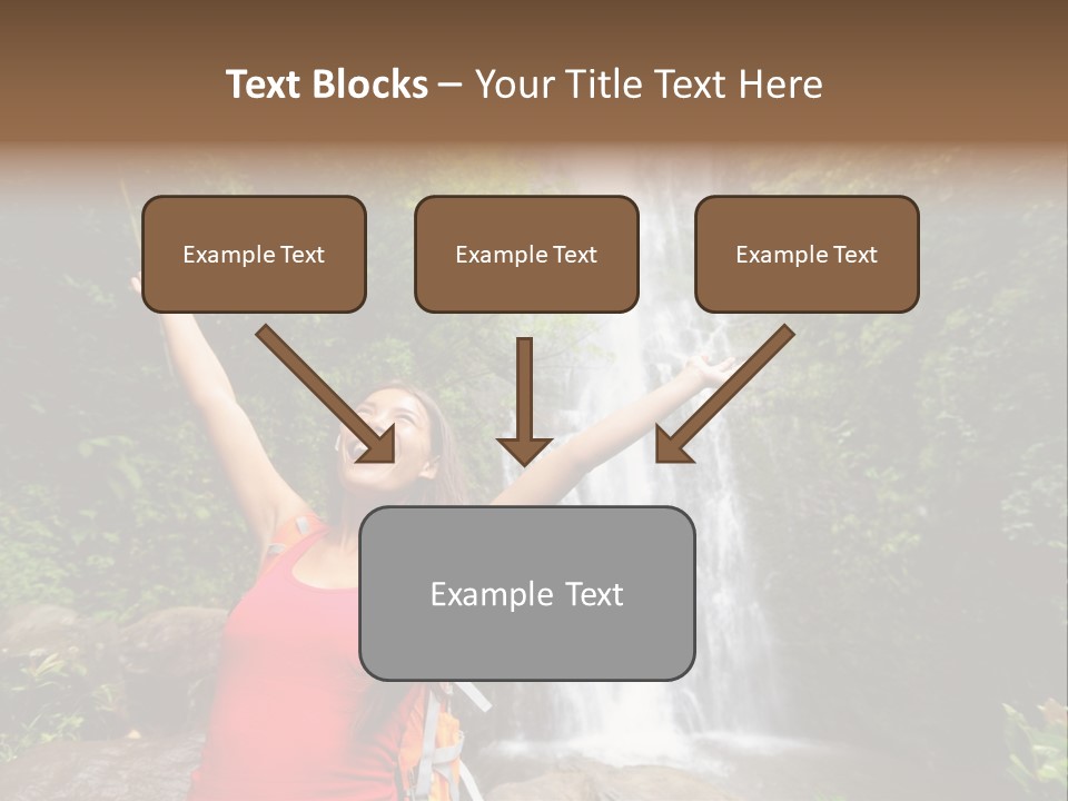 Woman Usa Backpacking PowerPoint Template