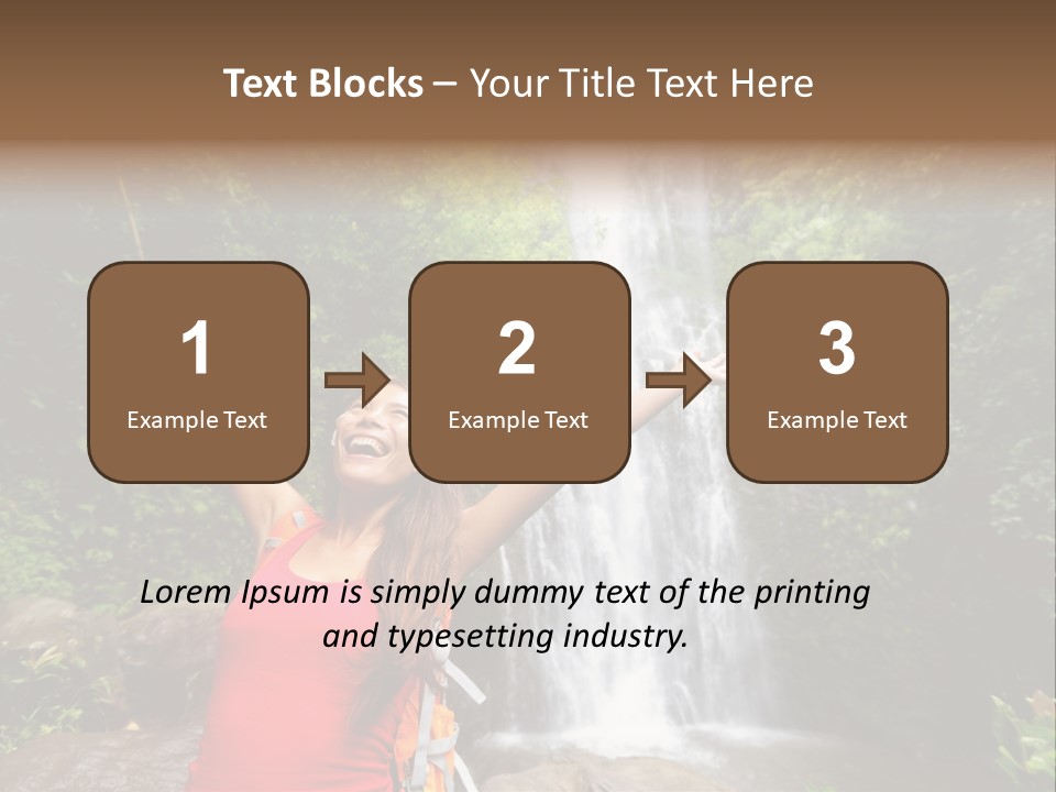 Woman Usa Backpacking PowerPoint Template