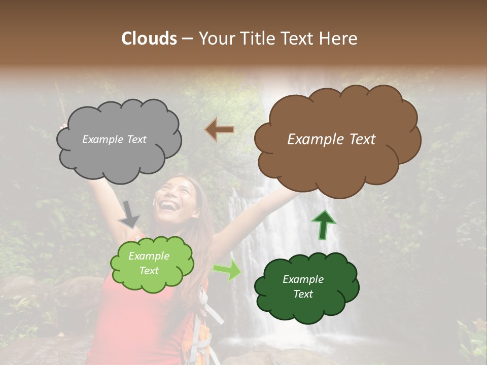 Woman Usa Backpacking PowerPoint Template