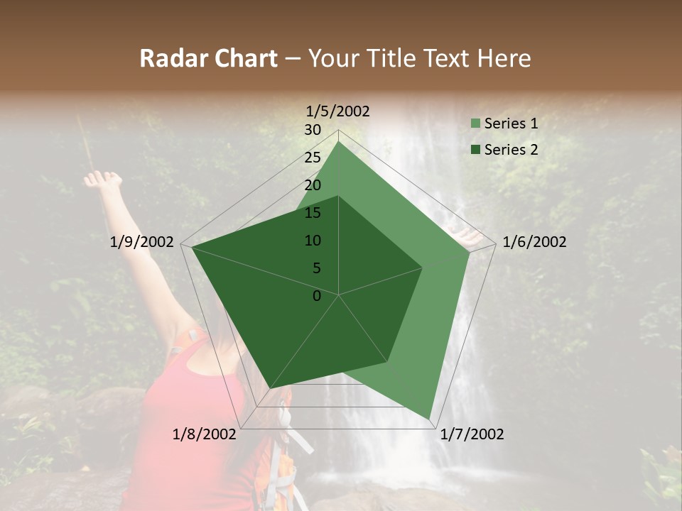 Woman Usa Backpacking PowerPoint Template