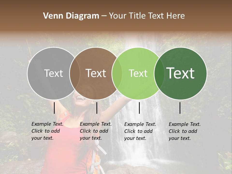 Woman Usa Backpacking PowerPoint Template