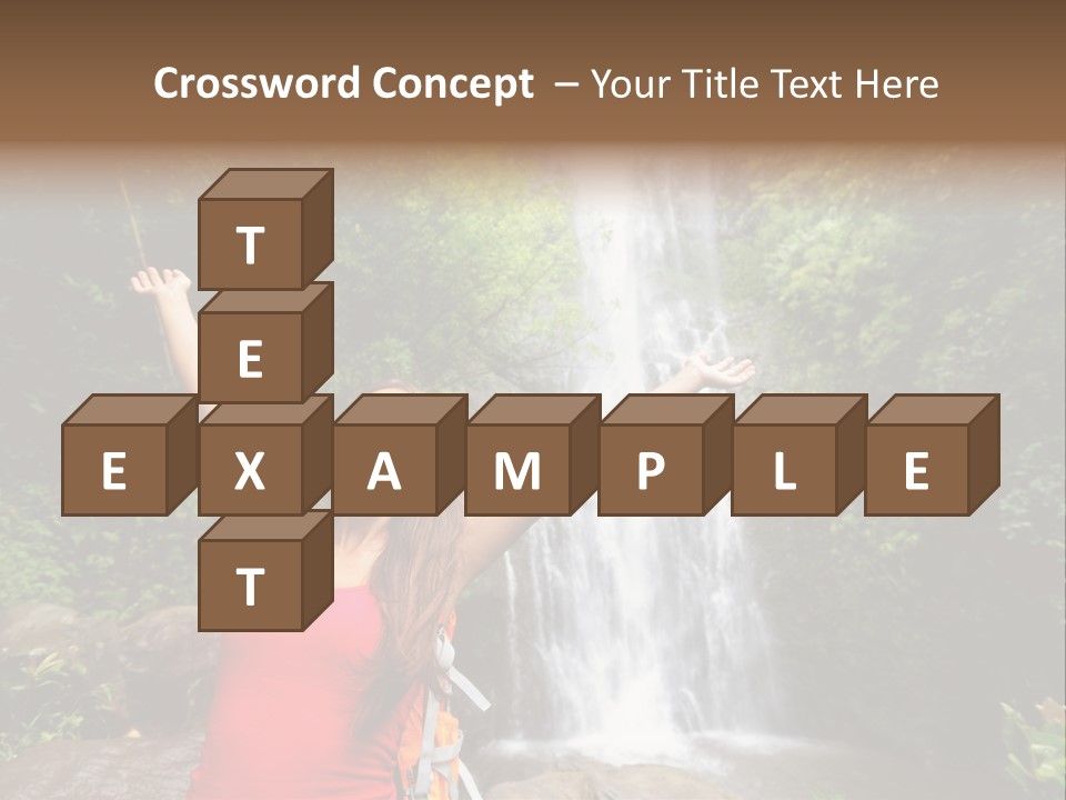 Woman Usa Backpacking PowerPoint Template