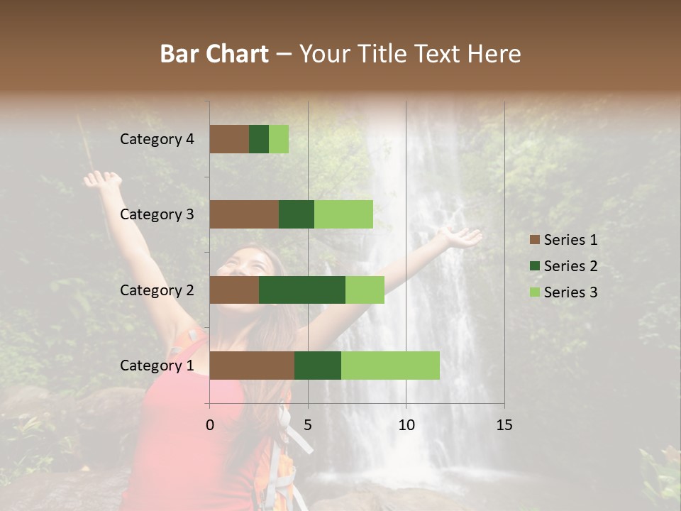 Woman Usa Backpacking PowerPoint Template