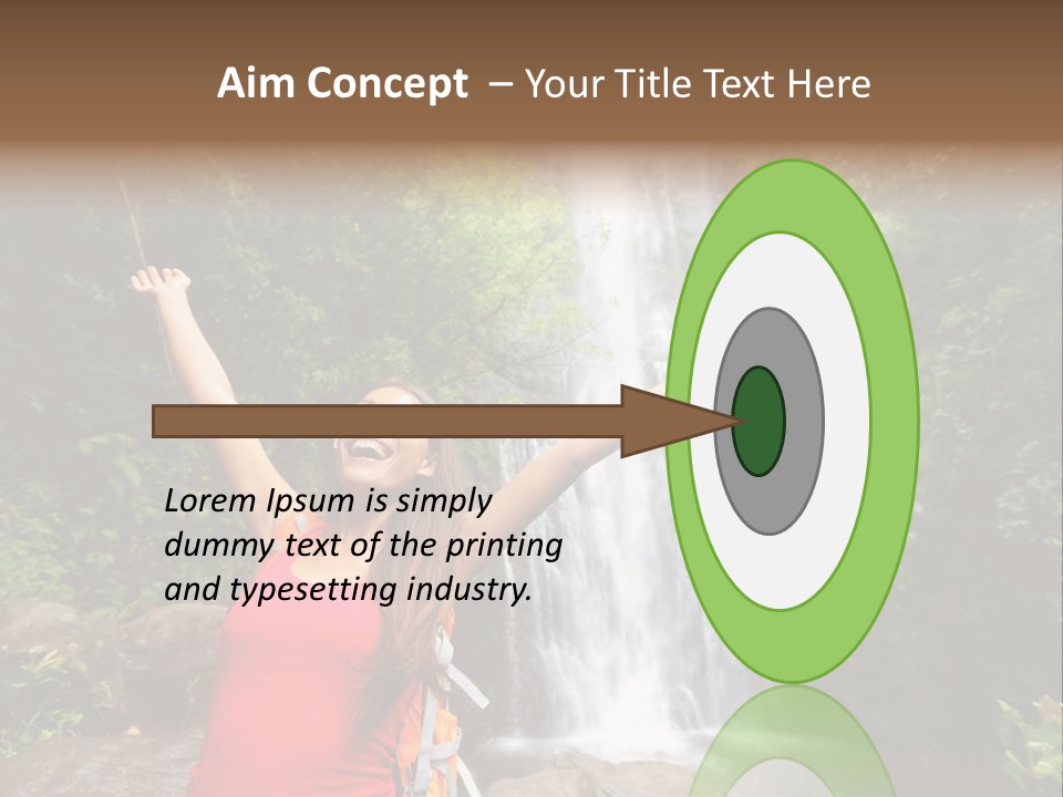 Woman Usa Backpacking PowerPoint Template