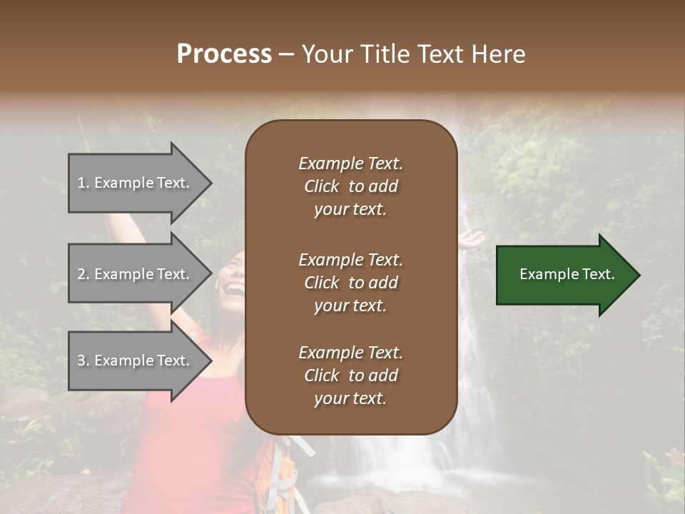Woman Usa Backpacking PowerPoint Template