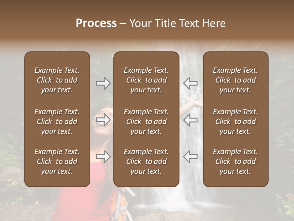 Woman Usa Backpacking PowerPoint Template