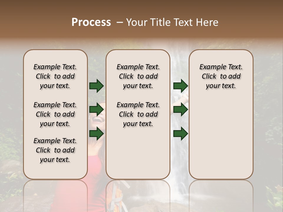 Woman Usa Backpacking PowerPoint Template