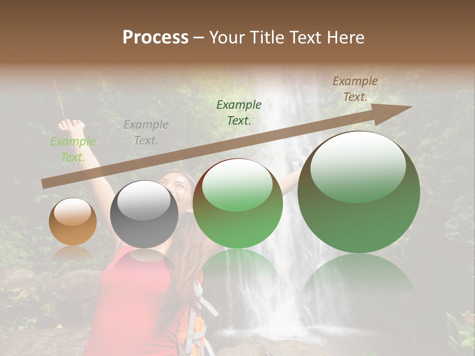 Woman Usa Backpacking PowerPoint Template