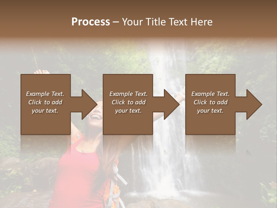 Woman Usa Backpacking PowerPoint Template