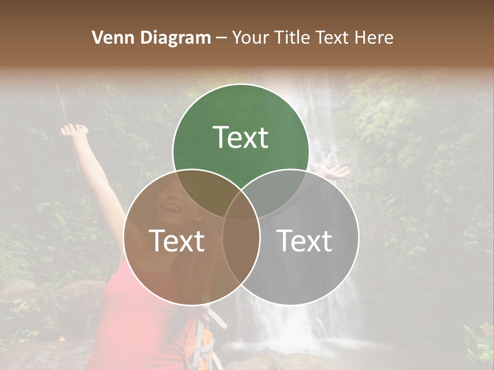 Woman Usa Backpacking PowerPoint Template