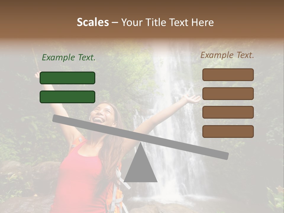 Woman Usa Backpacking PowerPoint Template