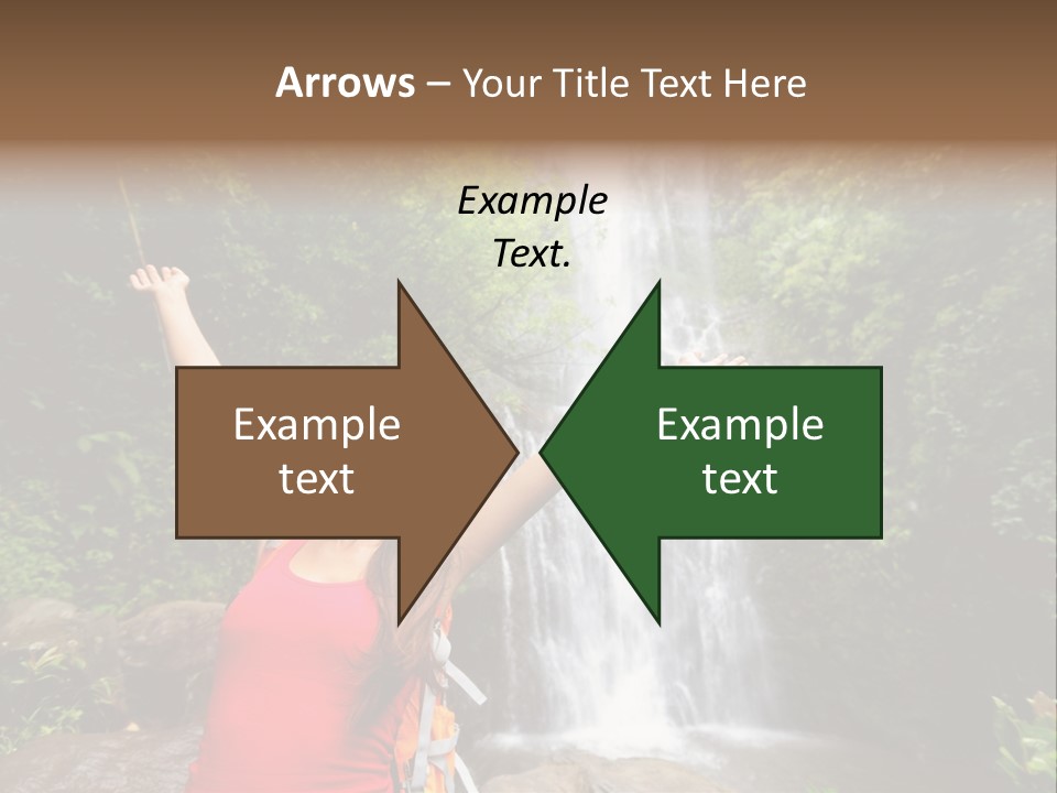 Woman Usa Backpacking PowerPoint Template