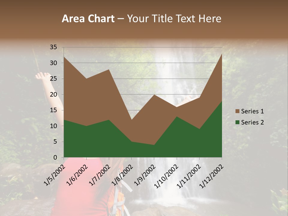 Woman Usa Backpacking PowerPoint Template