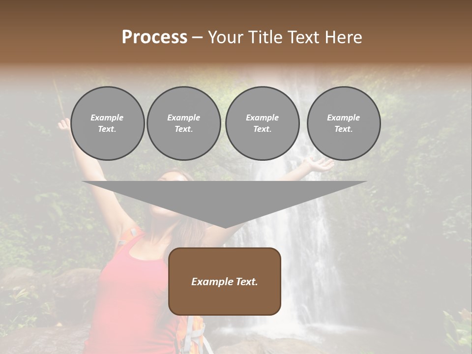 Woman Usa Backpacking PowerPoint Template