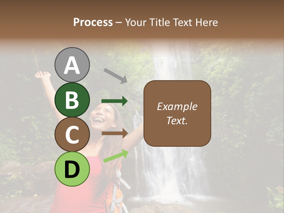 Woman Usa Backpacking PowerPoint Template