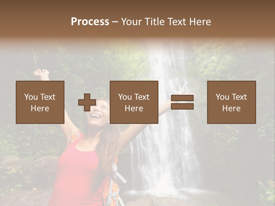 Woman Usa Backpacking PowerPoint Template