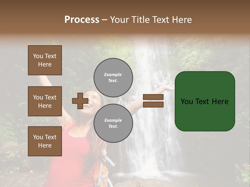 Woman Usa Backpacking PowerPoint Template