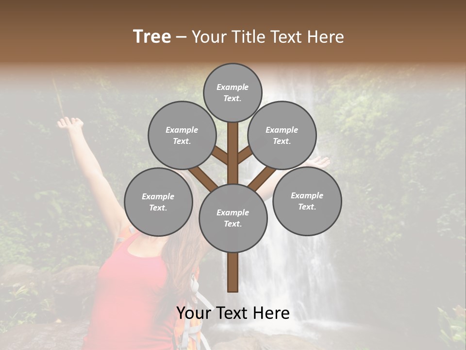 Woman Usa Backpacking PowerPoint Template