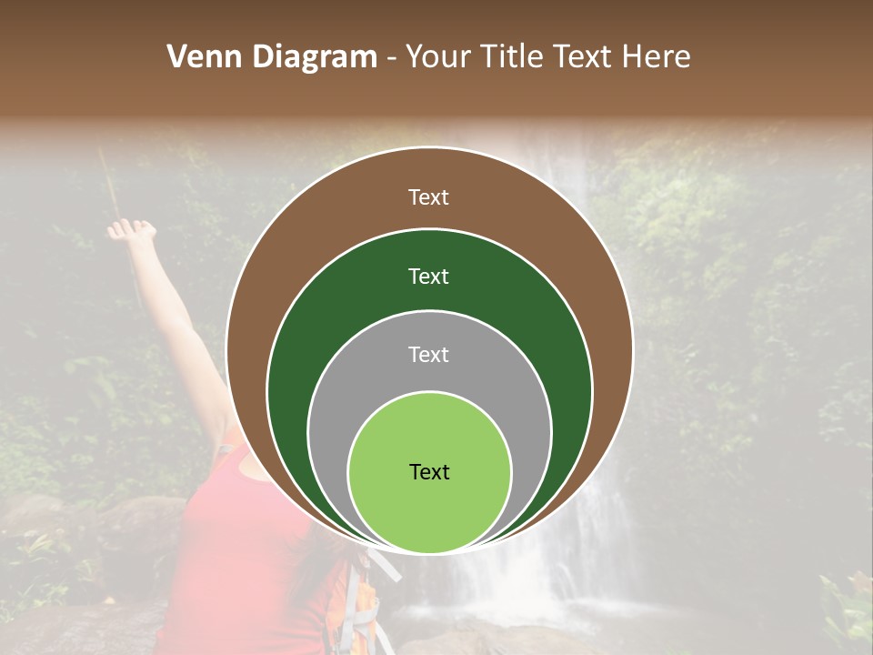 Woman Usa Backpacking PowerPoint Template