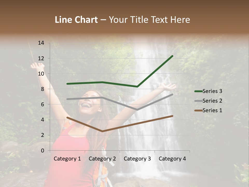 Woman Usa Backpacking PowerPoint Template