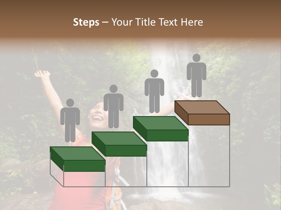 Woman Usa Backpacking PowerPoint Template