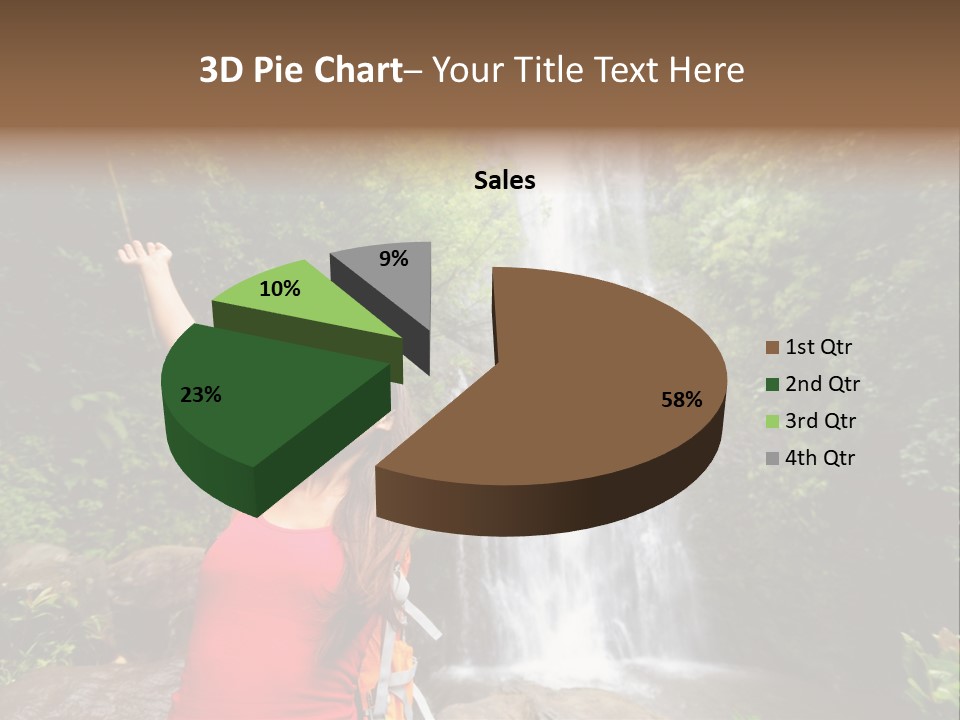 Woman Usa Backpacking PowerPoint Template