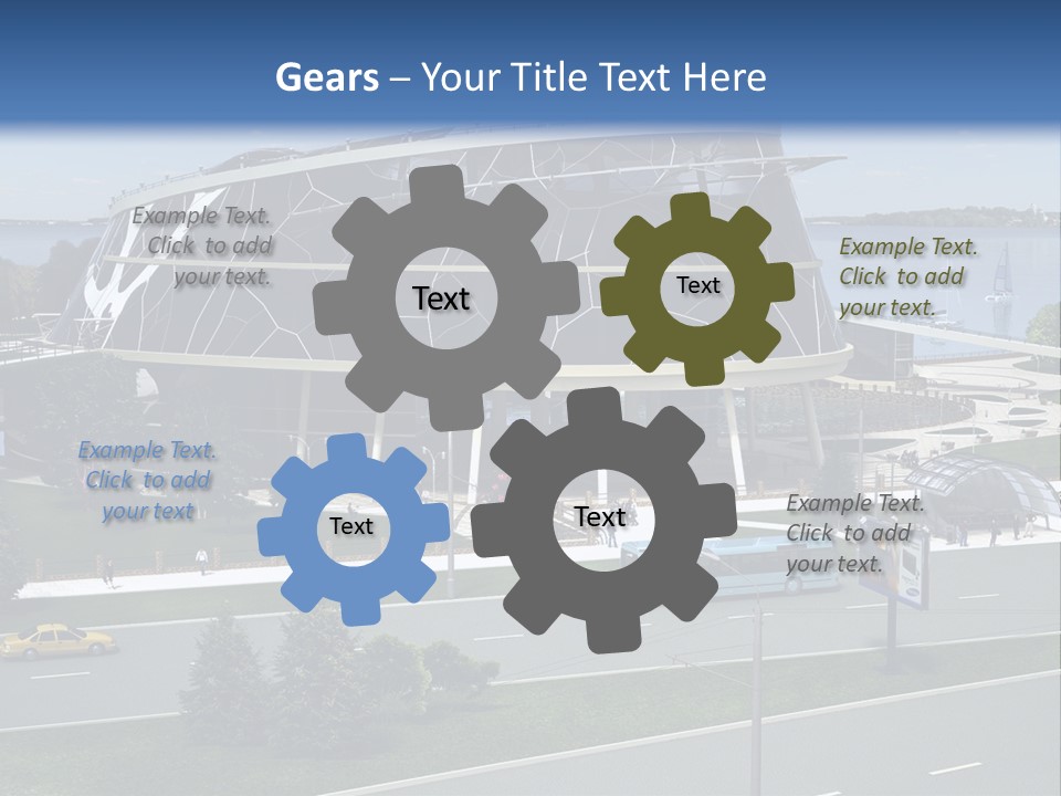 Organic D Model Structure PowerPoint Template