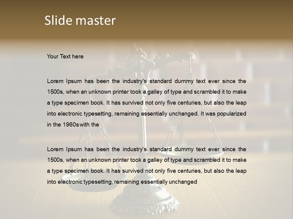 Balance Criminal Symbol PowerPoint Template