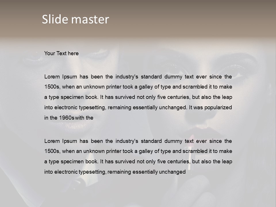 Feeling Lady Make Up PowerPoint Template