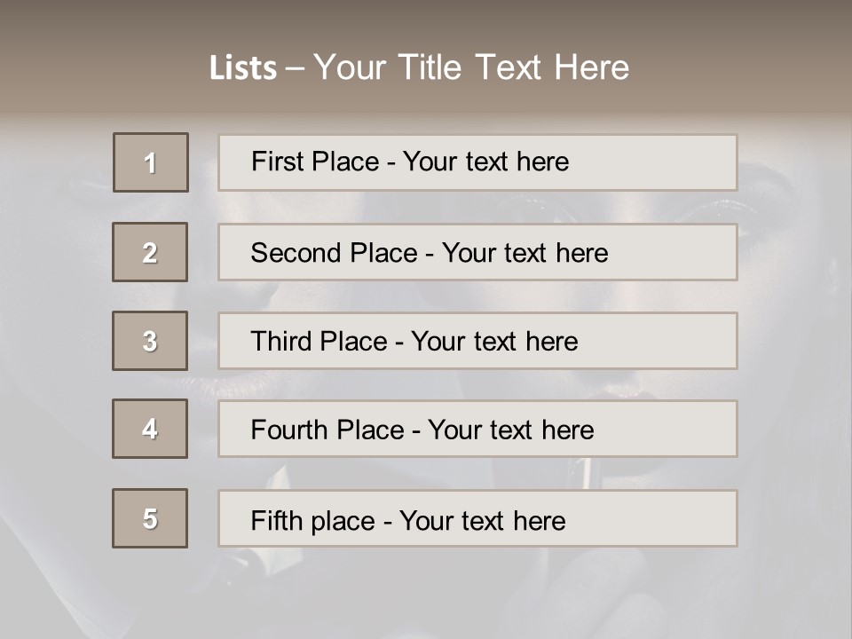 Feeling Lady Make Up PowerPoint Template