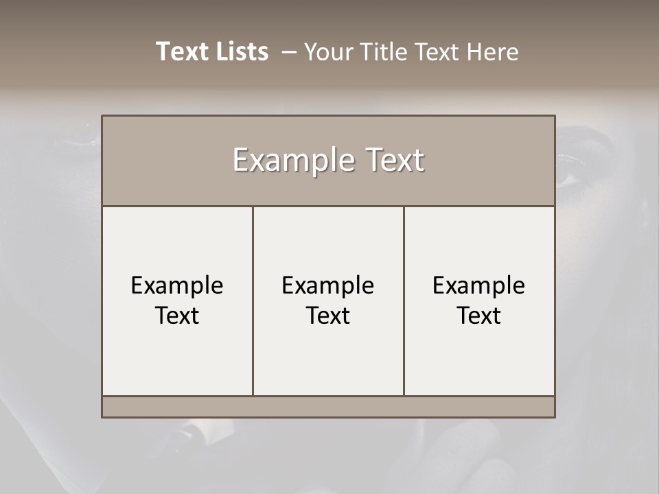 Feeling Lady Make Up PowerPoint Template