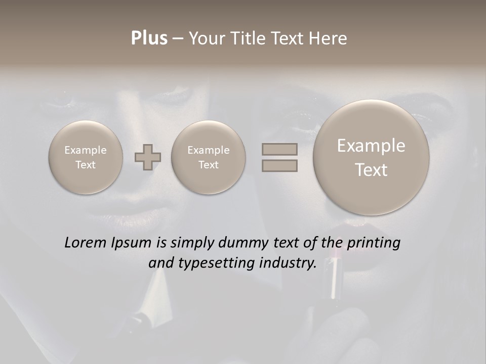 Feeling Lady Make Up PowerPoint Template