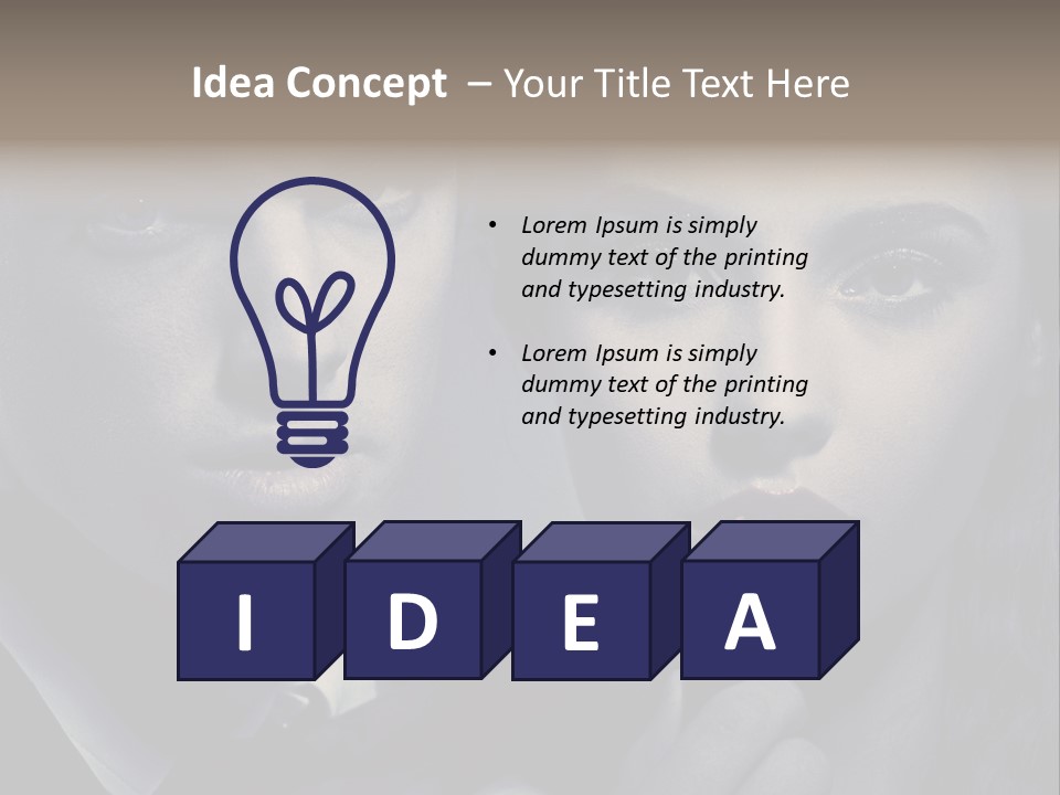 Feeling Lady Make Up PowerPoint Template