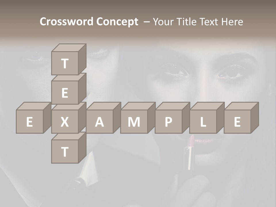 Feeling Lady Make Up PowerPoint Template