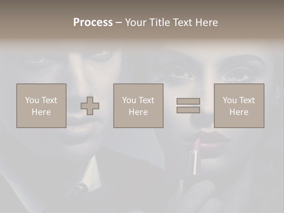 Feeling Lady Make Up PowerPoint Template