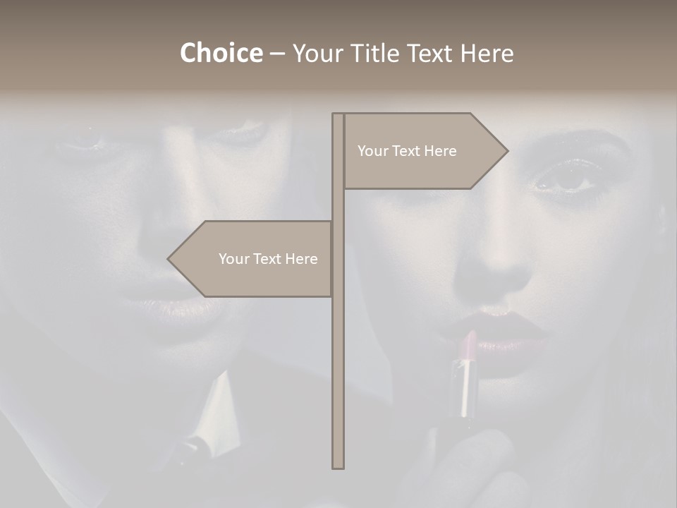 Feeling Lady Make Up PowerPoint Template